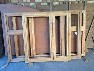 терезе сатылат: Продаю деревянные окна без стёкол. новые 3 шт. Вместе с фурнитурой — 2