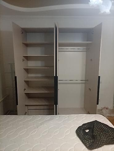 Окна и комплектующие: Спальный гарнитур, Двуспальная кровать, ДСП, цвет - Белый — 8