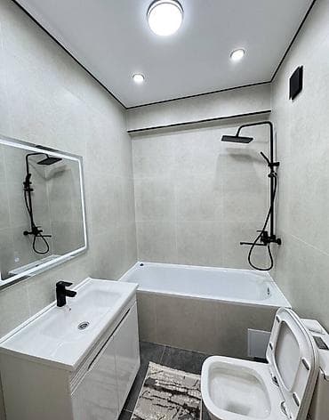 Квартиры: 1 комната, 38 м², Пишпек Элитка, 5 этаж, Евроремонт — 8
