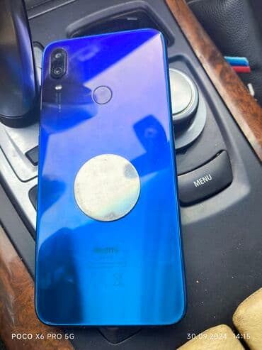 redmi not 7pro: Redmi, Redmi Note 7, Колдонулган, 128 ГБ, түсү - Көгүлтүр, 2 SIM — 1