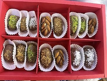 Готовые блюда, кулинария: Подарочный набор фиников в шоколаде NUTS Kyrgyzstan - Ассорти крупных — 3