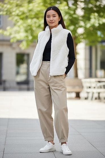 tech flis: Утепленный, Меховой, Осень-весна, Искусственный мех, Короткая модель, С карманами — 8