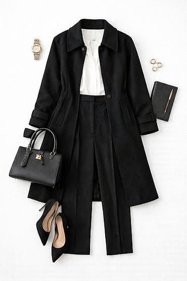 бежевое пальто женское: Пальто, Классика, Осень-весна, По колено, Двубортная модель, L — 6