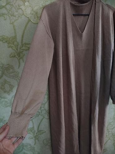 samsung tab 8: Комплект: трикотажное платье миди + кардиган в тон. - Цвет — 3