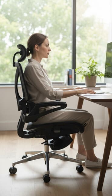 Офисное кресло, С колесиками, цвет - Черный