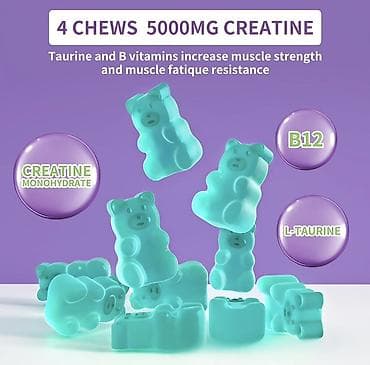 Электр транспорту: Креатин Monohydrate Gummies — жевательные витамины с креатином — 7