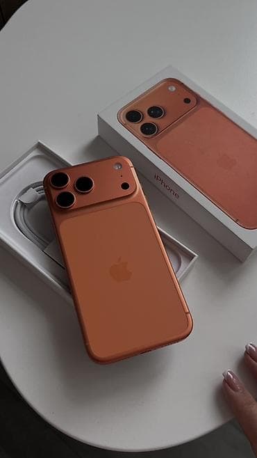 iphone китай: IPhone 17 Pro Max, 256 ГБ, Оранжевый, Коробка, 100 % — 1