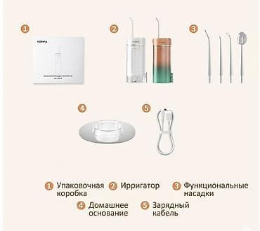 Ирригатор для полости рта KONKA KCYQ-1018-T — полный подарочный набор — 5