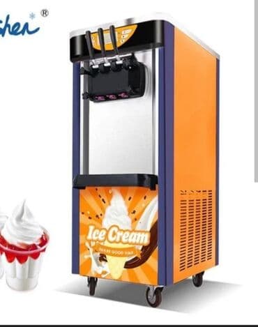 оборудование для производства кукурузных палочек: Автомат для производства мягкого мороженого в оранжевом и синем — 1