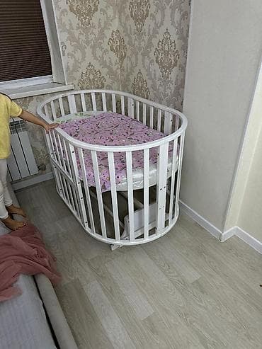 Люльки: Люлька, Б/у, Колыбель, МДФ, цвет - Белый — 1