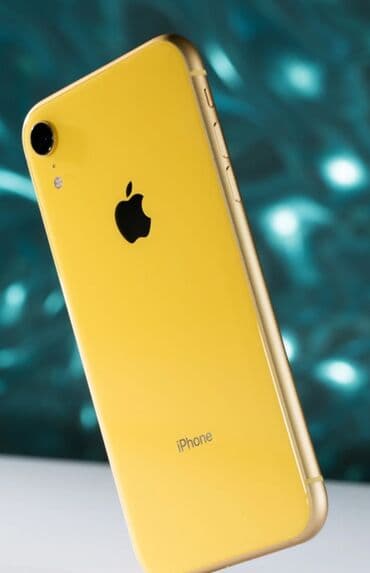xr чехол: IPhone Xr, Колдонулган, 128 ГБ, Сары, Кабель, 77 % — 1