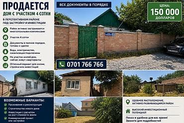 дом на продаж: Продается дом с участком 4 сотки в перспективном районе под застройку — 1