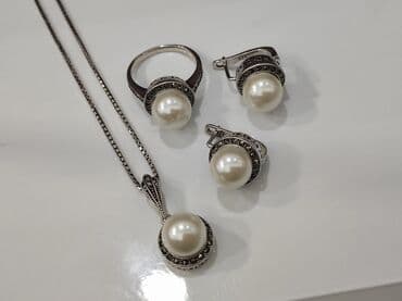 свадебные платья от производителя: Набор украшений, Проба 925, Женские, Новый — 1