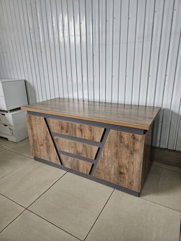 на стол: Комплект офисной мебели, Новый, Стол, Тумба, ДСП, Бесплатная доставка, Самовывоз, цвет - Серый — 1