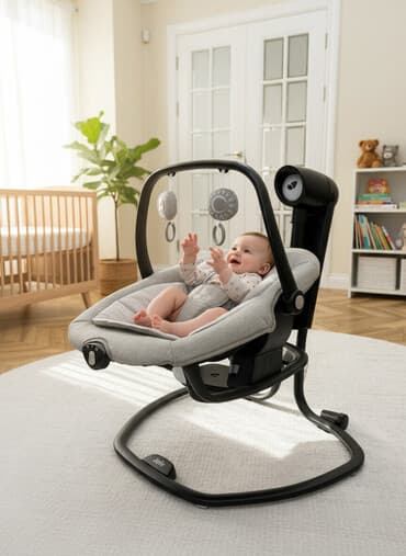 офисные кресла в бишкеке: Детский шезлонг, Электронная, Другой материал, цвет - Серый — 1