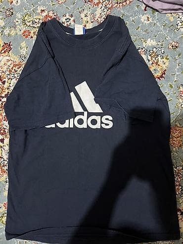 Футболки: Мужская футболка, M, Adidas, Б/у, цвет - Синий, Самовывоз — 2