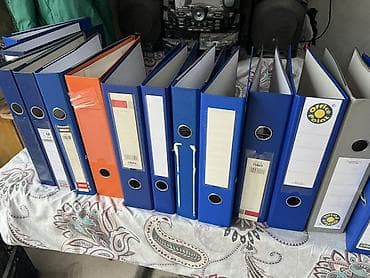 ленточный нож: Папки-регистраторы для документов (леверы) Всего 21 штука в отличном — 1