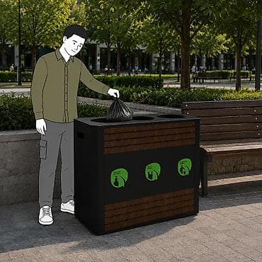 third edition solution: Артикул: MKS-UT-023 Название: Урна уличная квадратная с деревом, 3 — 1