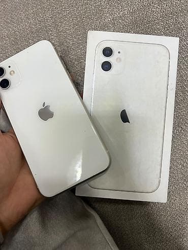 IPhone 11, Б/у, 128 ГБ, Белый, 73 % — 2