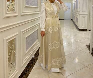 платья на прокат больших размеров: Накидка и платье на кыз Узатуу 
Размер 44-46 — 1