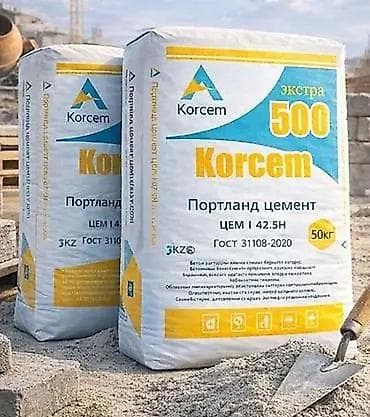 цемена: Korcem цемент, M-450, 50 кг/м³ — 1