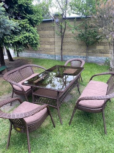 мебель бишкек столы и стулья фото цены: Комплект садовой мебели, Ротанг — 5