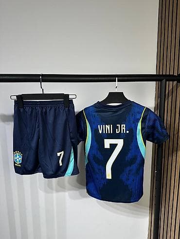 world cup: Детский футбольный комплект в стиле сборной Бразилии: футболка и — 2