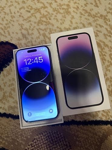 ipod 6: IPhone 14 Pro, Б/у, 256 ГБ, Deep Purple, Защитное стекло, Коробка, Чехол, 77 % — 3