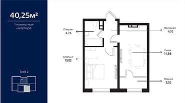 Недвижимость: 1 комната, 40 м², Элитка, 12 этаж, Евроремонт — 2