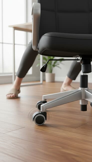 колесики для перемещения мебели: Колесики для офисного кресла - Тип: двойные ролики с поворотным — 1