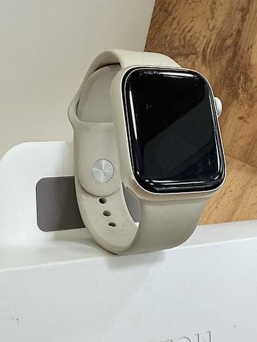 burker часы: Apple Watch Series 8, 45 mm (бежевый цвет) + комплект + ремешки — 2