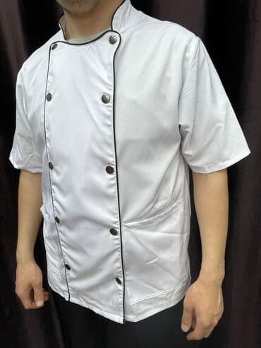 одежда оптом дордой: Белый поварской китель ткань туран дышный оптом и в розницу ✔️ — 3