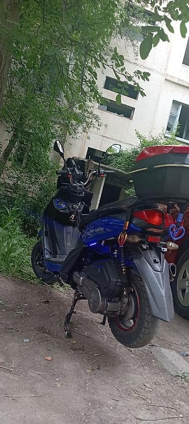 вынос для руля: Скутер/мопед Jet Moto (спорт-дизайн) - Яркий сине‑черный пластик со — 8
