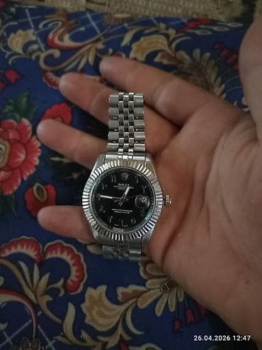 кожаные мужские перчатки: Наручные часы в классическом стиле с календарем (дата) — 1