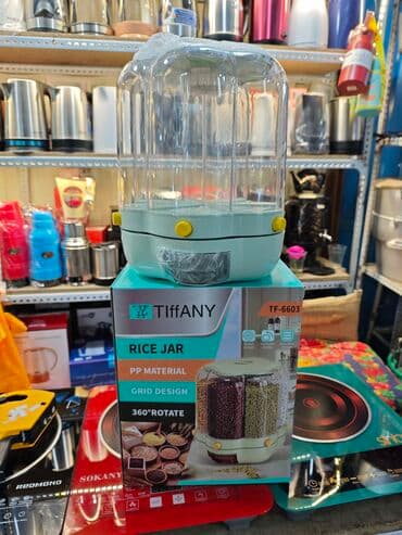 пластиковые ведра с крышкой для пищевых продуктов: Пищевой контейнер, цвет - Зеленый, Платная доставка — 1