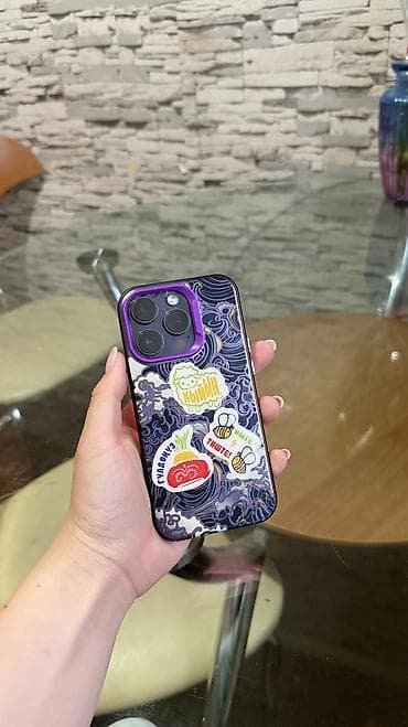IPhone 14 Pro, Б/у, 256 ГБ, Deep Purple, Чехол, 77 %
