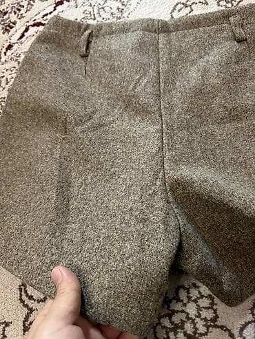 женские короткие рубашки: Женские шерстяные шорты - Материал: плотная твидовая/меланжевая — 3