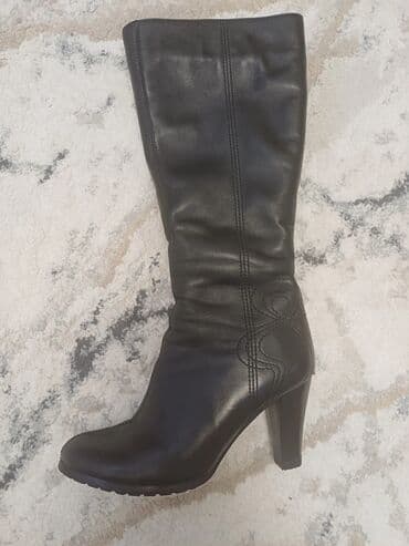 сапоги из натурального меха и кожи: Женские сапоги Gerlindino, размер 36. - Цвет: черный. - Материал — 11