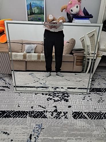 плафон потолочный: Настенное прямоугольное зеркало для ванны с подсветкой. Металлический — 3