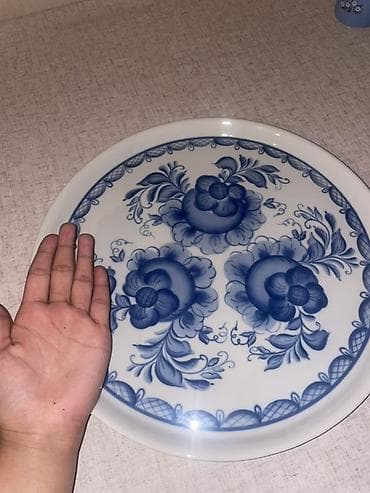 solutions elementary: Жостовский/гжельский фарфор: кофейник/чайник с подносом - Набор из 2 — 4