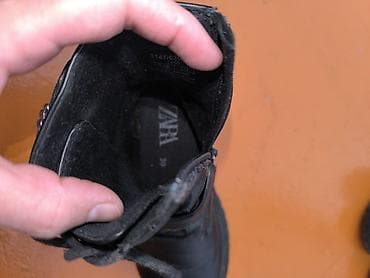 Детские ботинки ZARA, размер 30. - Цвет: чёрный, глянцевая