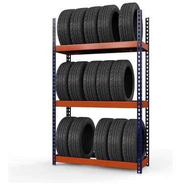 оборудование для шиномонтажа грузовых автомобилей: Стеллаж металлический Профи-Т для шин 2000x1240x455 (3 уровня) — 1