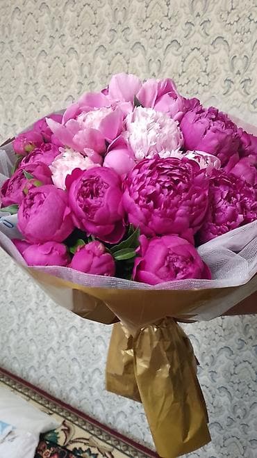 жмых подсолнечный: Пионы — сезонные букеты премиум-класса - Состав: плотные махровые — 3