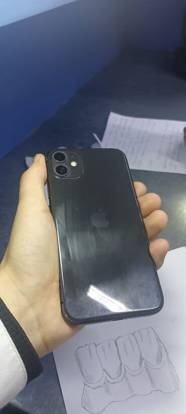 IPhone 11, Б/у, 128 ГБ, Черный, Зарядное устройство, 87 %