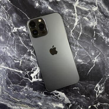 iphone 13 pro max цена в кыргызстане: IPhone 13 Pro Max, Б/у, 256 ГБ, Space Gray, Чехол, 80 % — 1