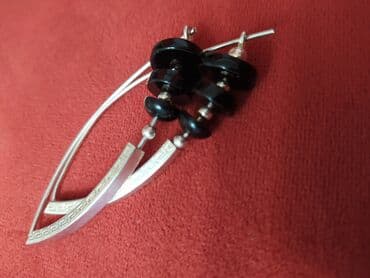 Атайын кийим: Күмүш сөйкөлөр, Үлгүсү 925, Агат, Аялдарга, Жаңы — 6