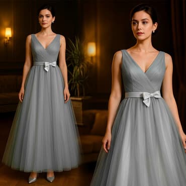 купить справку о заработной плате бишкек: Вечернее платье, Пышное, Длинная модель, Шифон, Без рукавов, Корсет, S — 1