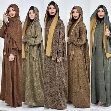 платье вязаное: Повседневное платье, Осень-весна, Длинная модель, Оверсайз, Стандарт — 1