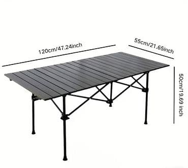 stol: Складной походный стол, Новый, Другой материал, цвет - Черный — 1