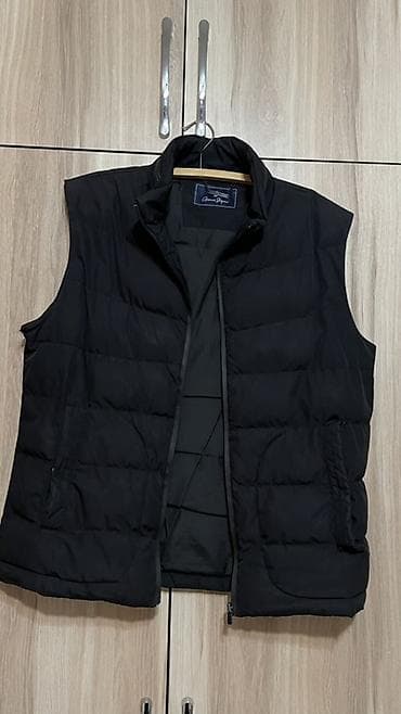 вязанная безрукавка: Стеганый жилет мужской, черный - Классический прямой крой - — 2